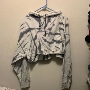 aeropostale gray cropped sweatshirt size xl